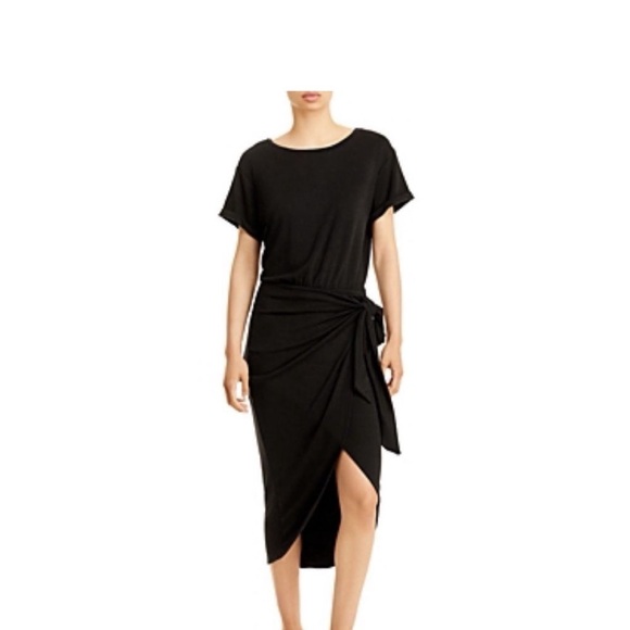 Smash+Tess BNWT XS Blk Rebecca Fsux Wrsp Dress - Picture 1 of 3